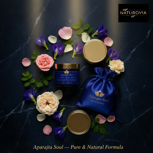 Flat Lay with Naturovia Logo